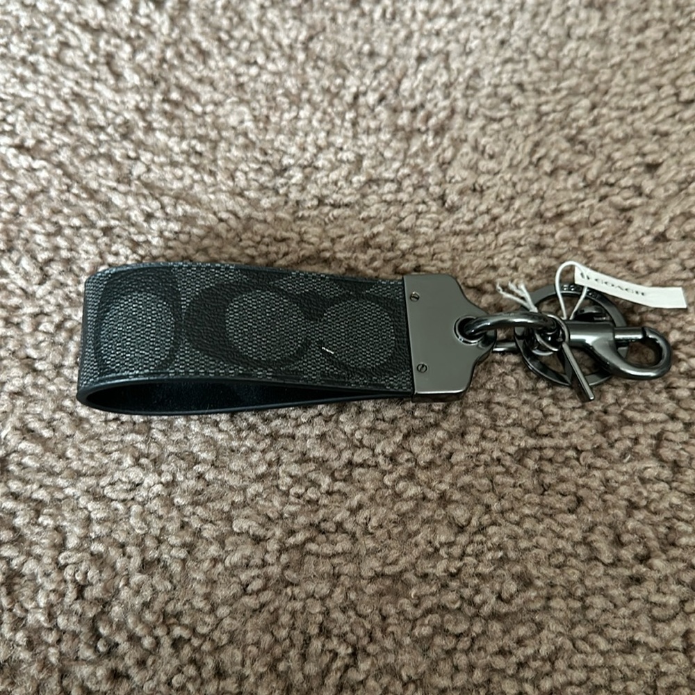 Coach Leather Keychain